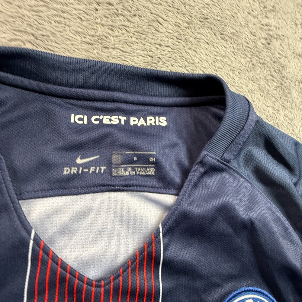 Nike PSG Paris Saint Germain S Men Soccer Jersey 2017/18 Home Blue Dri-Fit - Picture 5 of 8